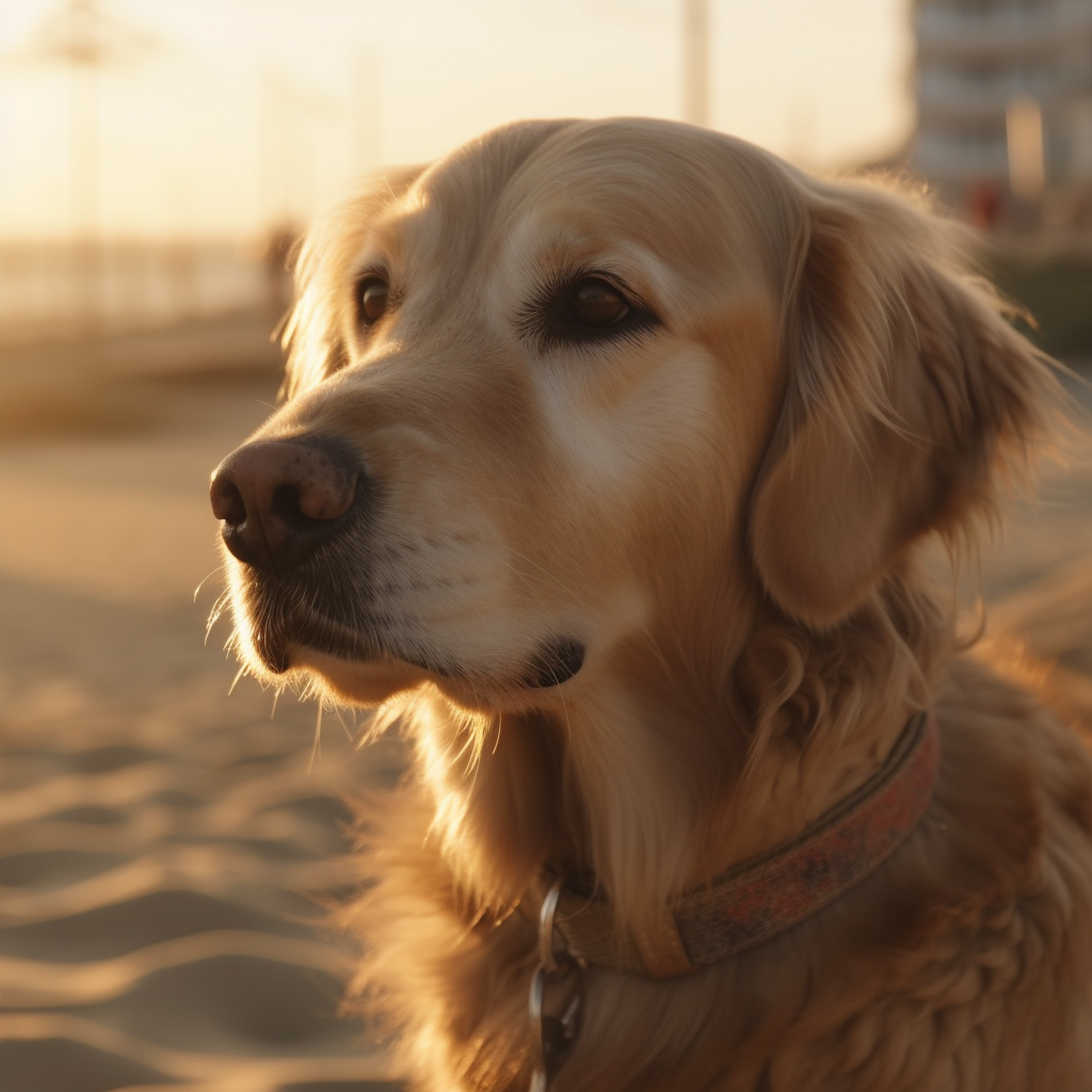 Dog at the beach
