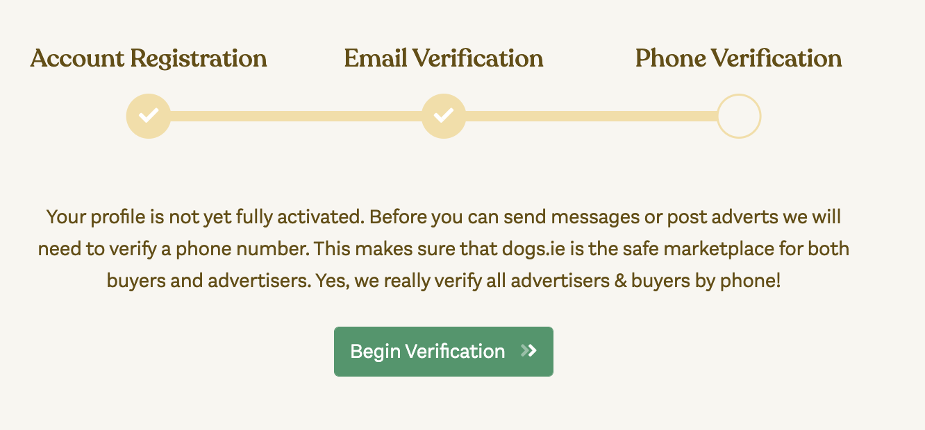 Verifying your mobile phone Dogs.ie Help